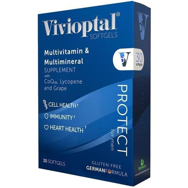Vivioptal for Men, Multivitamin & Multimineral, Gluten Free, German Formula 30 Capsules