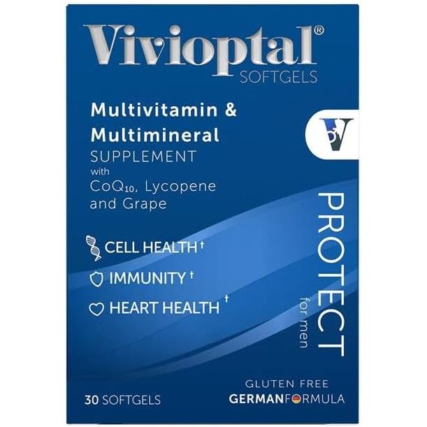 Vivioptal for Men, Multivitamin & Multimineral, Gluten Free, German Formula 30 Capsules