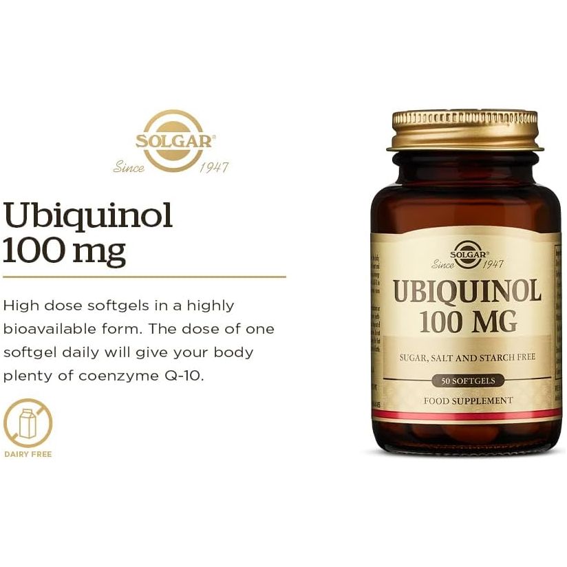 Solgar Ubiquinol 100 Mg - Advanced Antioxidant Support - 50 Softgels