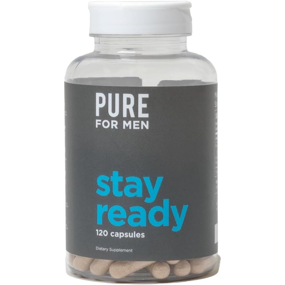 Pure for Men Original Vegan Cleanliness Stay Ready Fiber Supplement 120 Capsules
