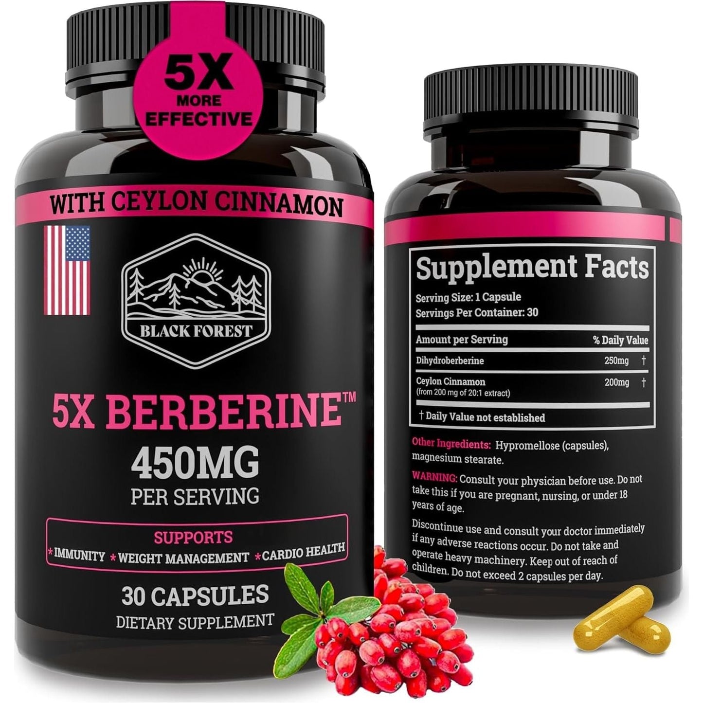 Black Forest 5X Berberine a Dihydroberberine Supplement 