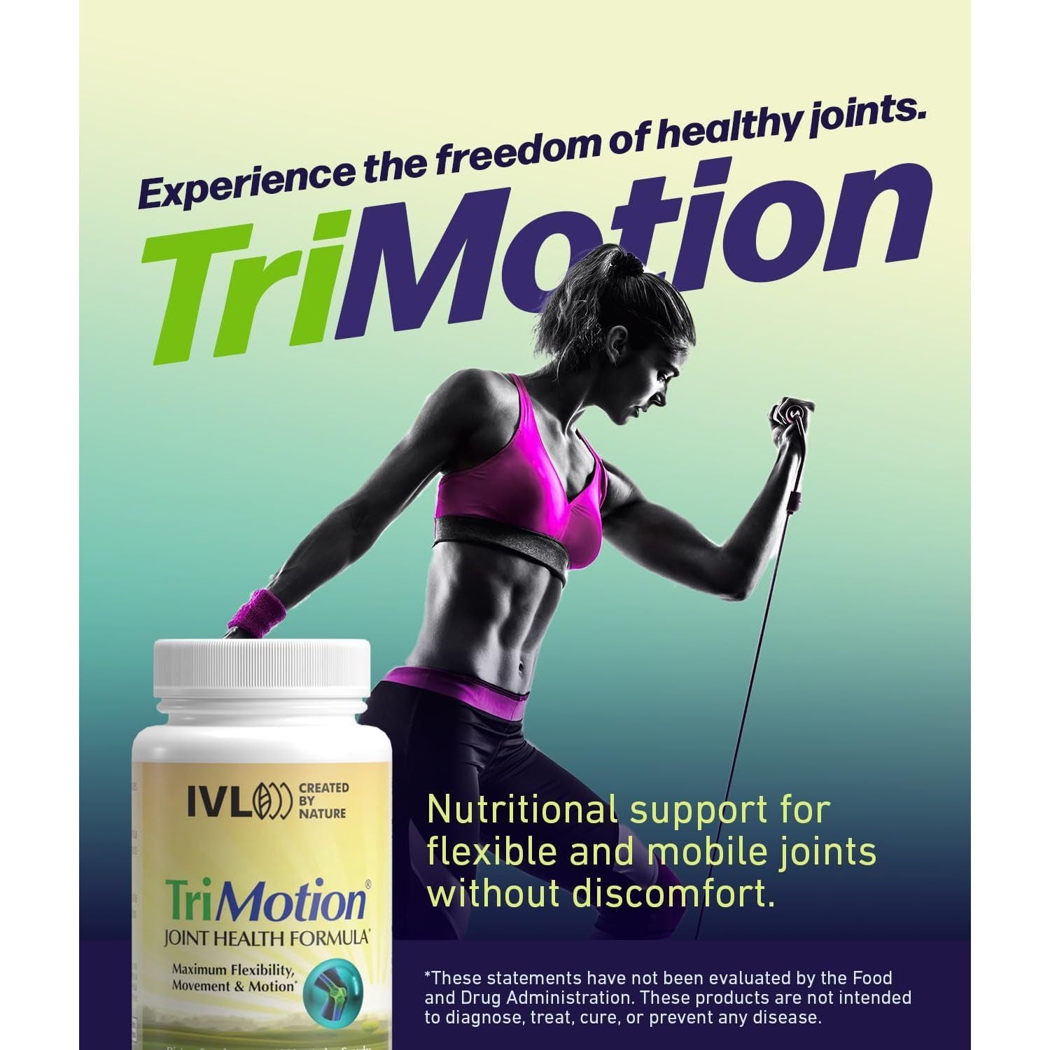 IVL Trimotion Joint Health Formula - Premium Relief for Joint Discomfort & Stiffness, Promotes Optimal Mobility & Flexibility (60 Capsules)