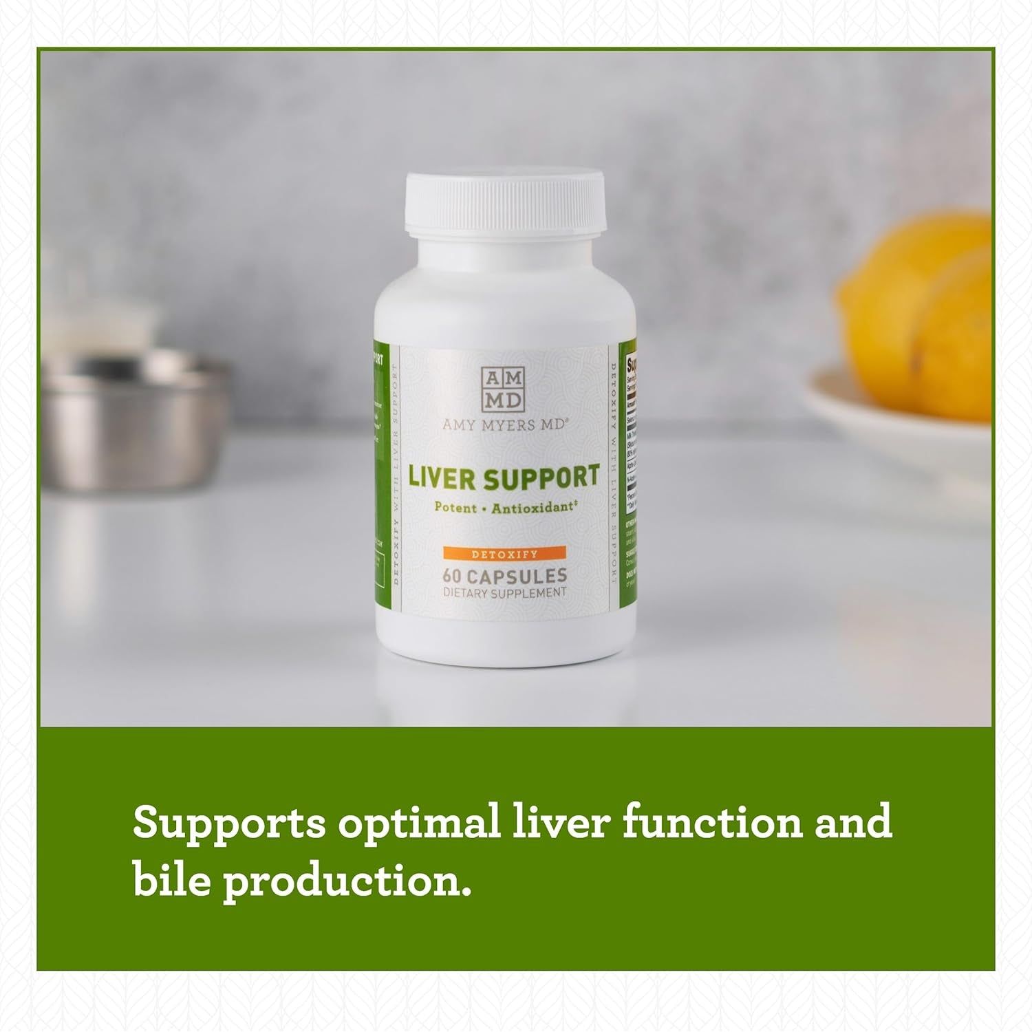 Amy Myers MD Liver Support - Features a Powerful Blend of Ingredients That Help Clean & Optimize Liver Function 60 Capsule