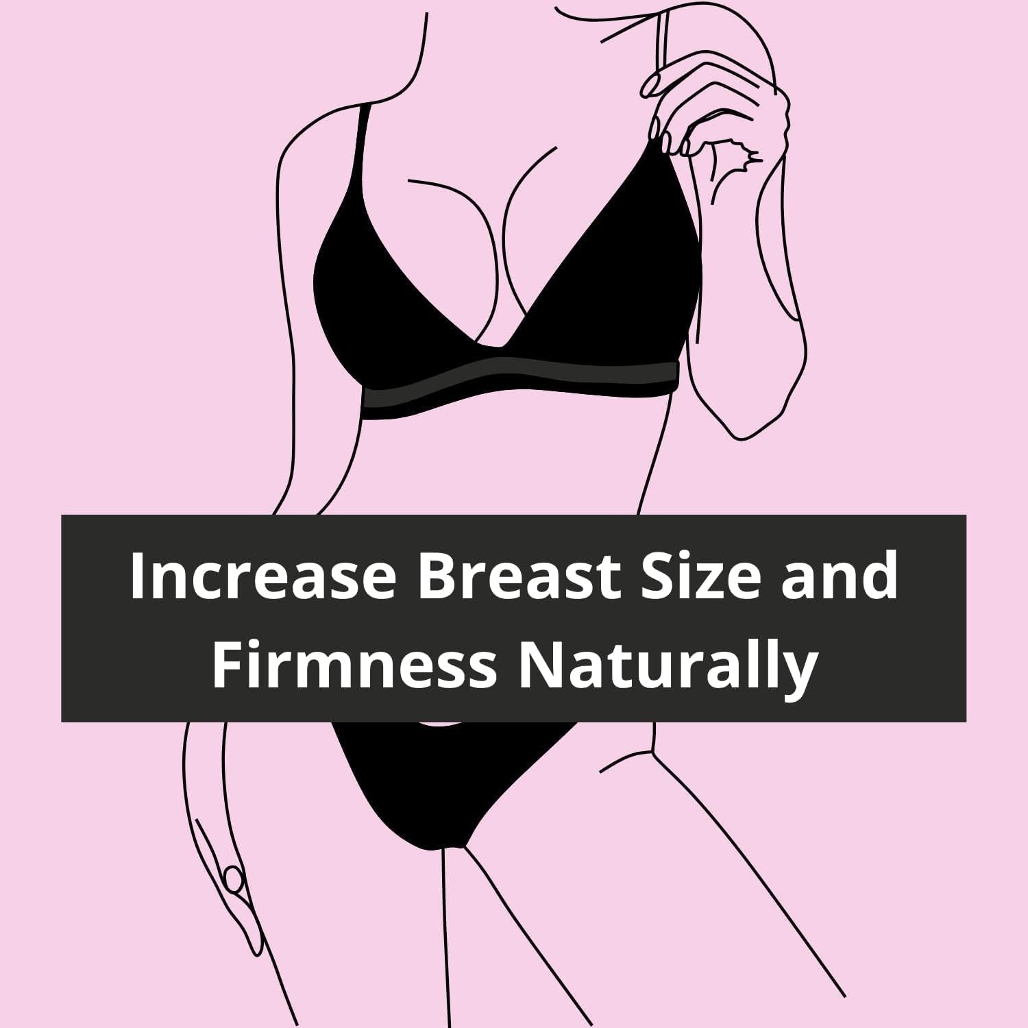 Natural Breast Enhancement Pills – Fast Acting, Vegan Formula for Fuller, Perkier Breasts –  60 Capsules