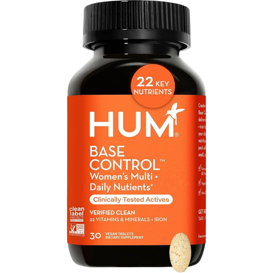 HUM Base Control - Daily Women'S Multivitamin & Minerals W/B Complex to Support Pre-Menopause Women (30 Tablets)