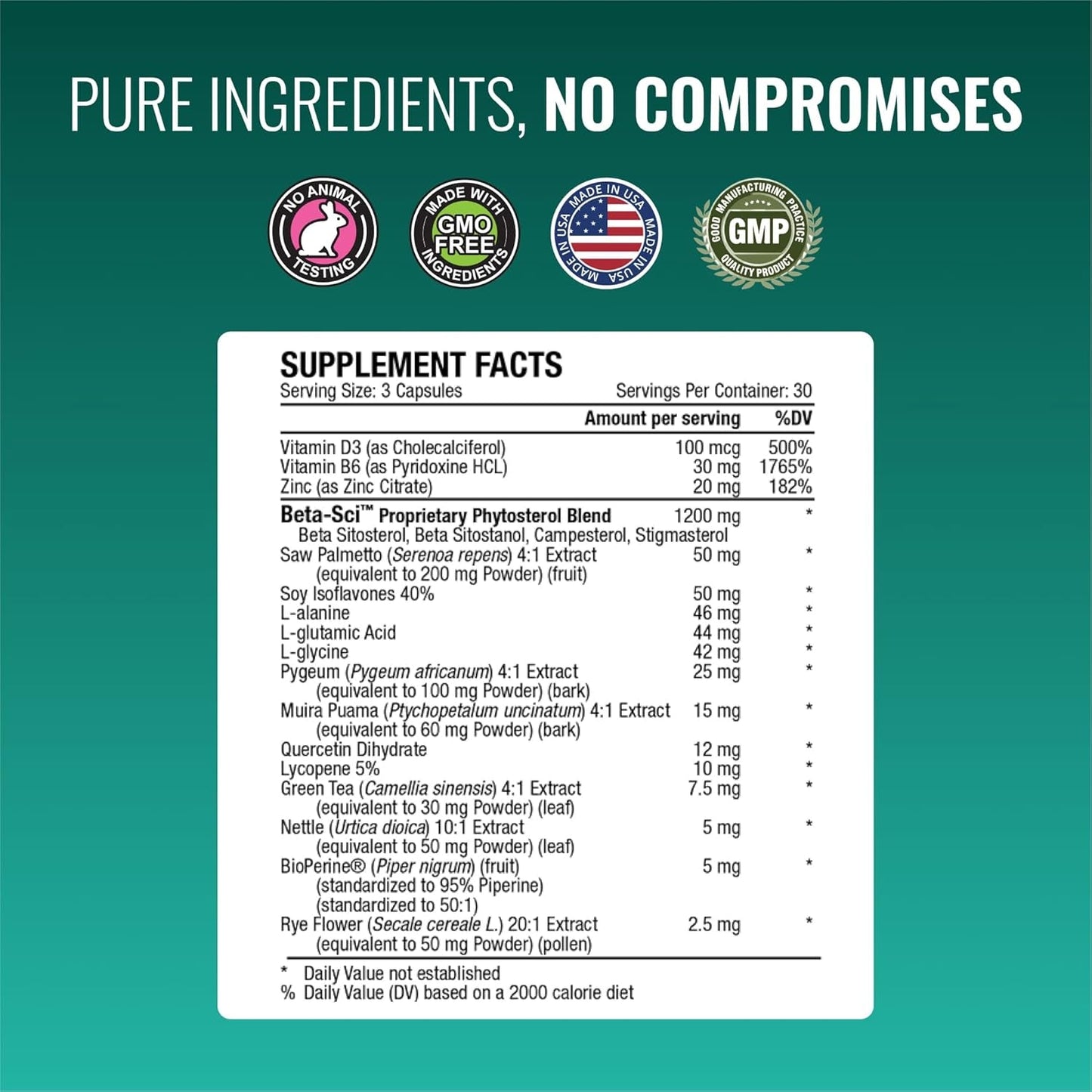 Approved Science Prostarex - Prostate Supplement - Saw Palmetto, 1200Mg Beta-Sitosterol, Bioperine - 90 Capsules