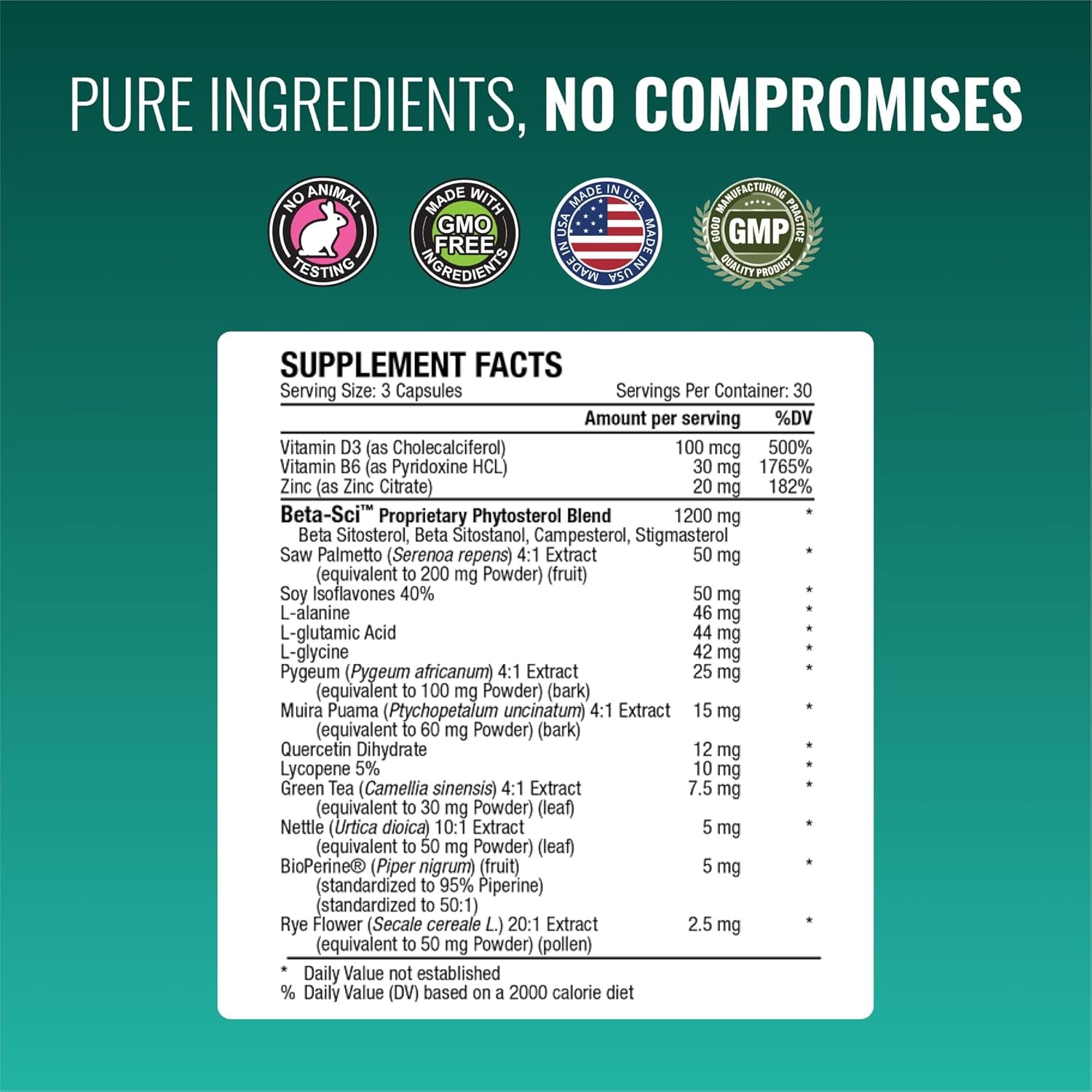 Approved Science Prostarex - Prostate Supplement - Saw Palmetto, 1200Mg Beta-Sitosterol, Bioperine - 90 Capsules