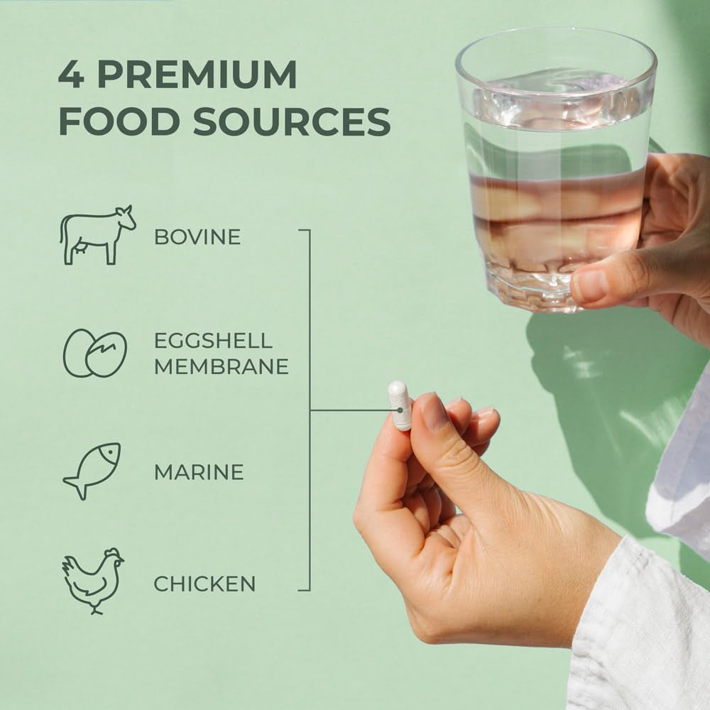 Primal Harvest Multi Collagen Pills for Women and Men (Type I, II, III, V, X) 120 Capsules W/Vitamin C