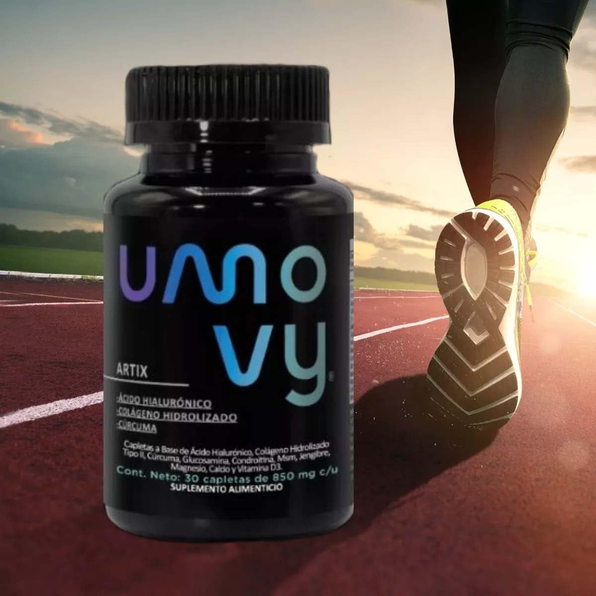 Umovy Artix Hydrolyzed Collagen Type II, Hyaluronic Acid, Turmeric, Glucosamine, Chondroitin, MSM, Ginger, Magnesium, Calcium, Vitamin D Supplement, 30 Capsules