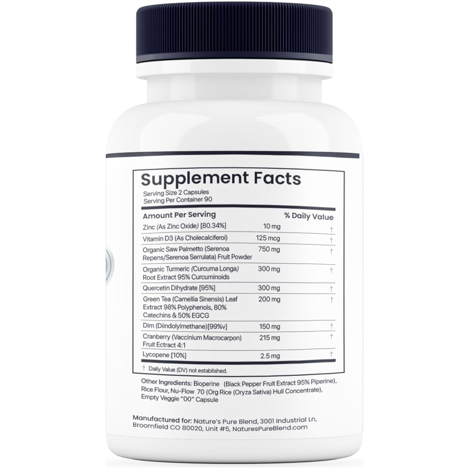 Nature'S Pure Blend Prostate Flow Prostate Support for Men - Urinary Support - 90 Caps