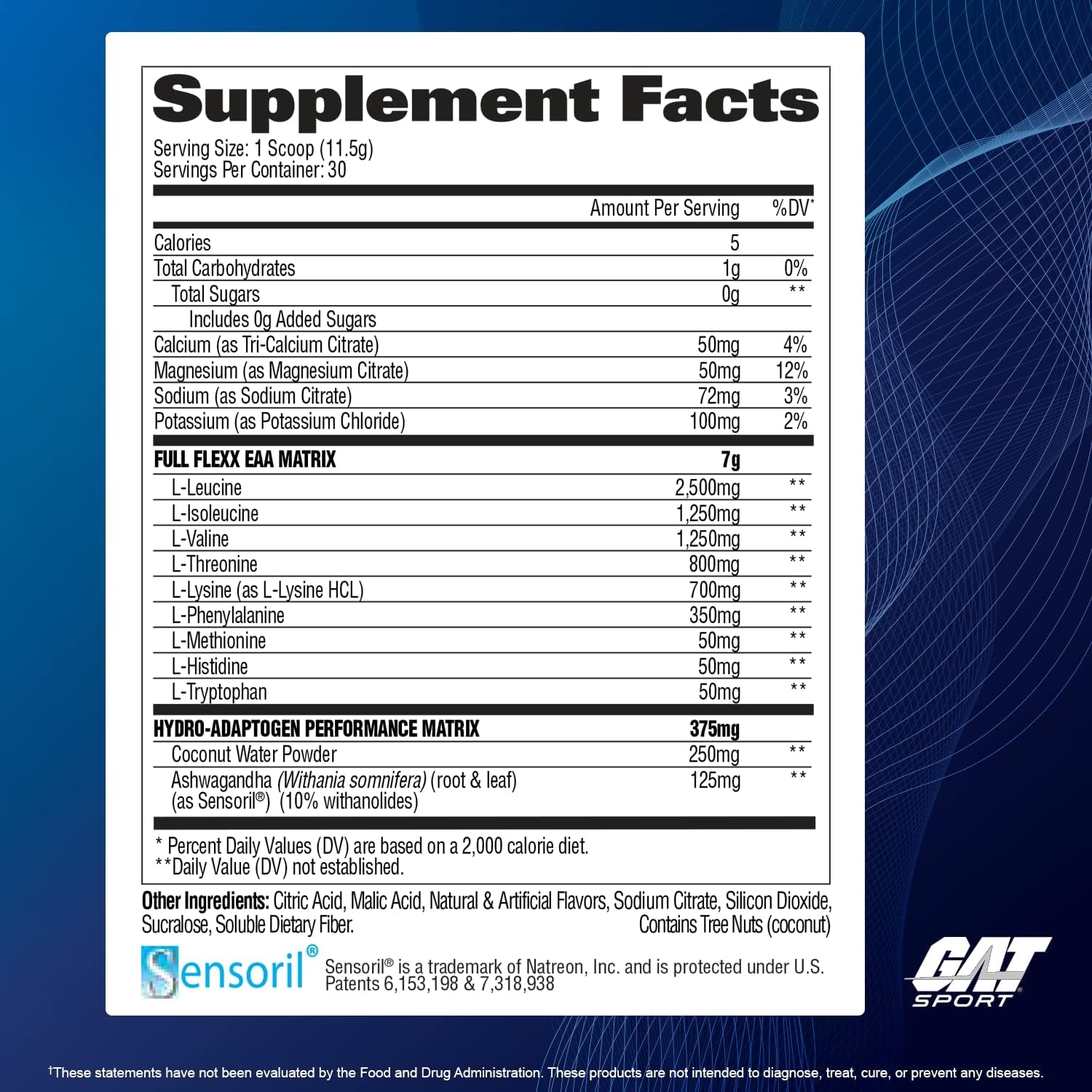 GAT SPORT Flexx Eaas + Hydration, Advanced Essential Amino Acids, 30 Servings (Fruit Punch)