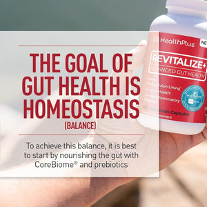 Health plus Revitalize+ Corebiome Tributyrin Postbiotics for Complete Digestive Health, Leaky Gut, Colon 30 Servings