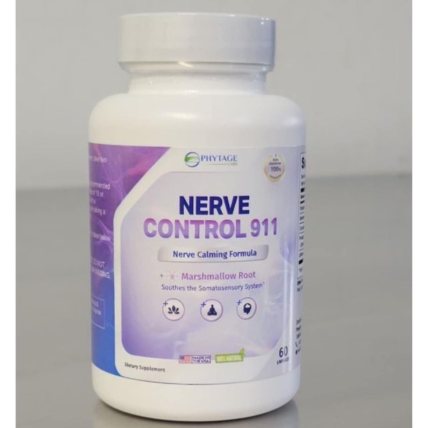 Nerve Control 911 - Natural Plant Based Nerve Health Supplement (60 Capsules)