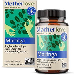Motherlove Moringa Lactation Supplement to Support Breast Milk Supply (60 Liquid Caps)