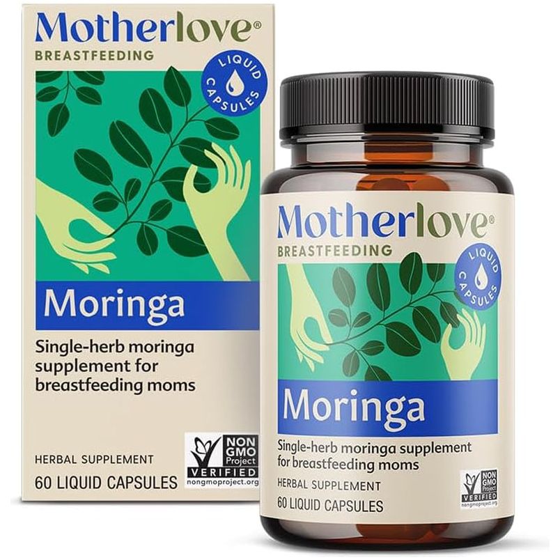 Motherlove Moringa Lactation Supplement to Support Breast Milk Supply (60 Liquid Caps)