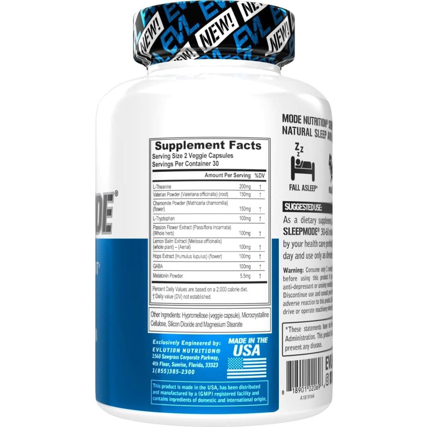 Evlution Nutrition Herbal Complex Sleep Supplements 30 Servings