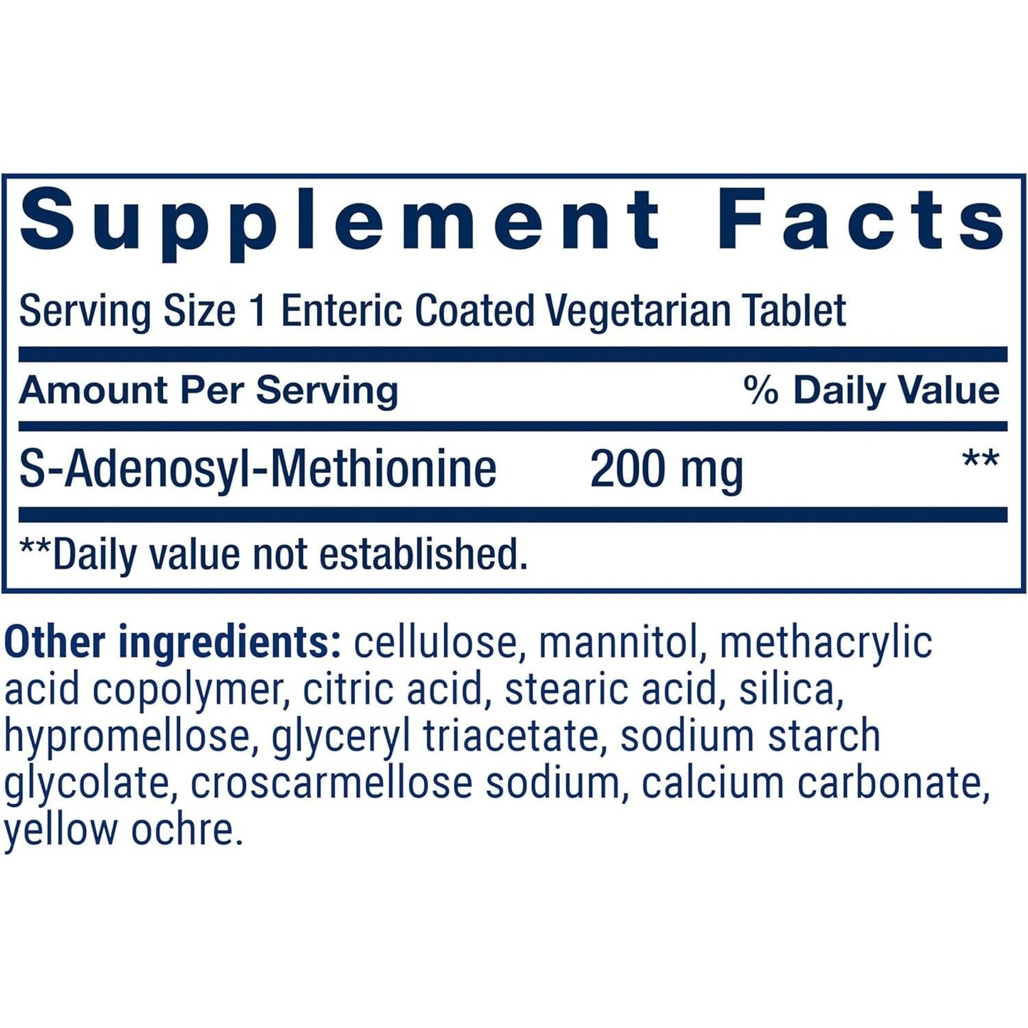 Life Extension Same, Mood, Joint & Liver Support, Gluten-Free, Non-Gmo, Vegetarian, 30 Tablets