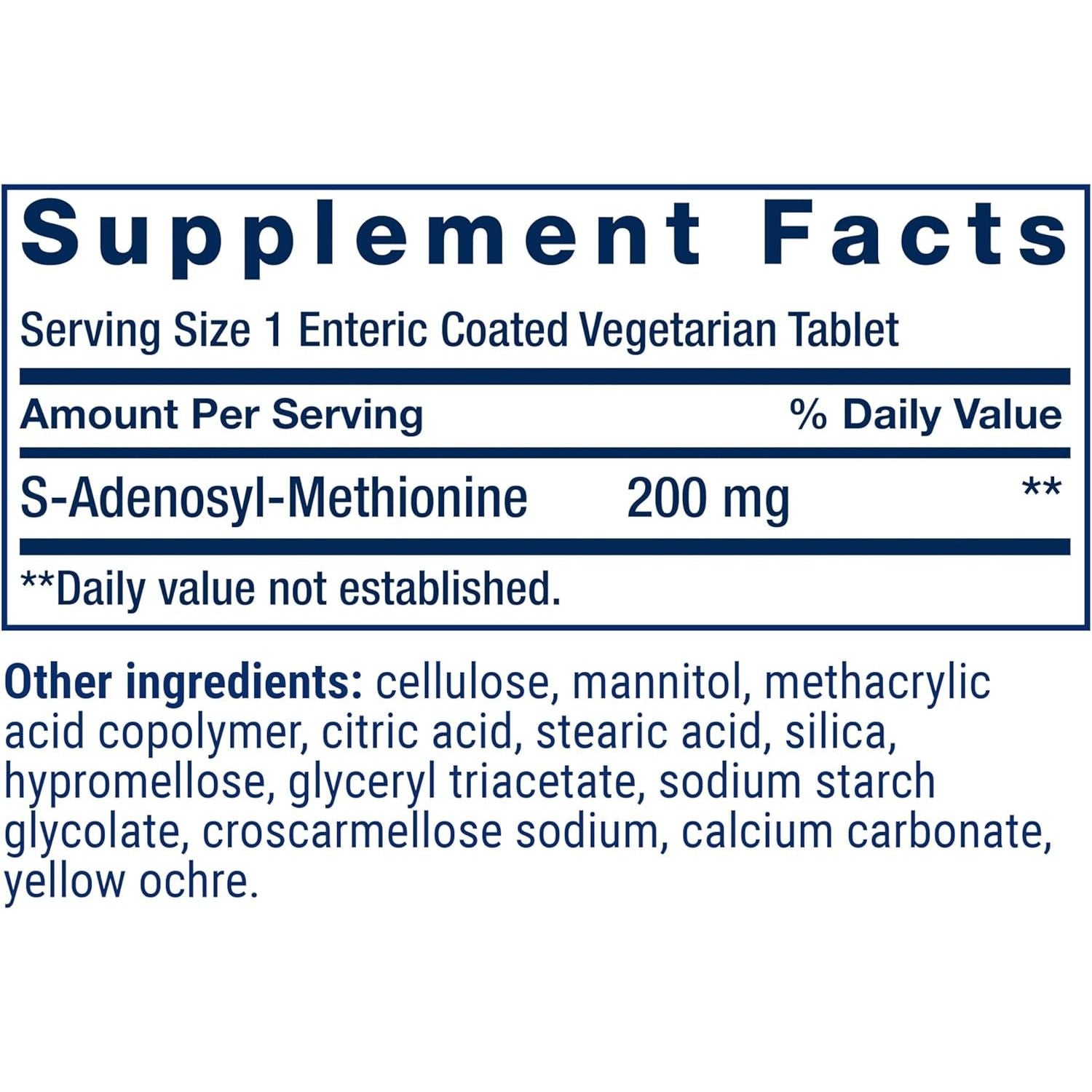 Life Extension Same, Mood, Joint & Liver Support, Gluten-Free, Non-Gmo, Vegetarian, 30 Tablets