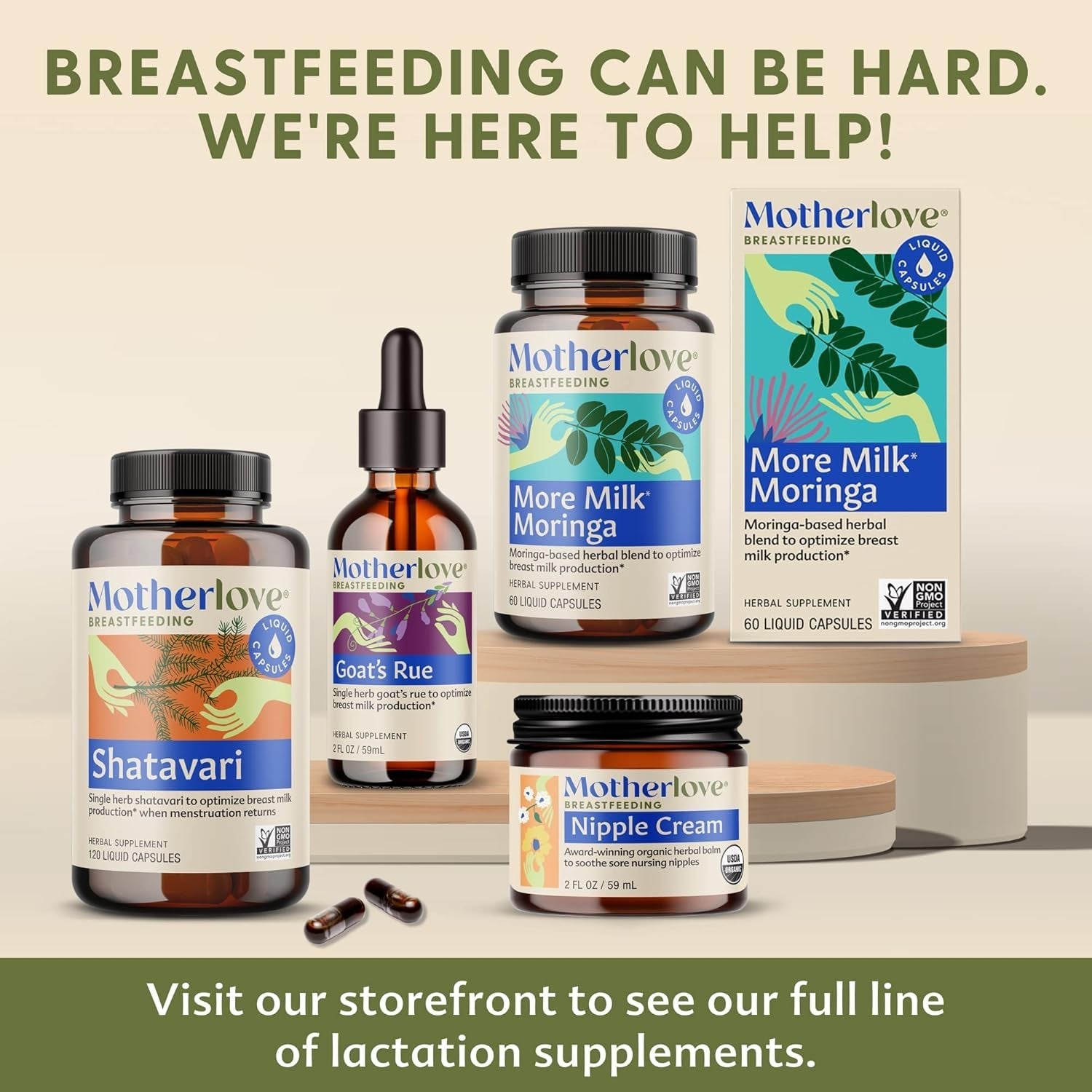 Motherlove Moringa Lactation Supplement to Support Breast Milk Supply (60 Liquid Caps)