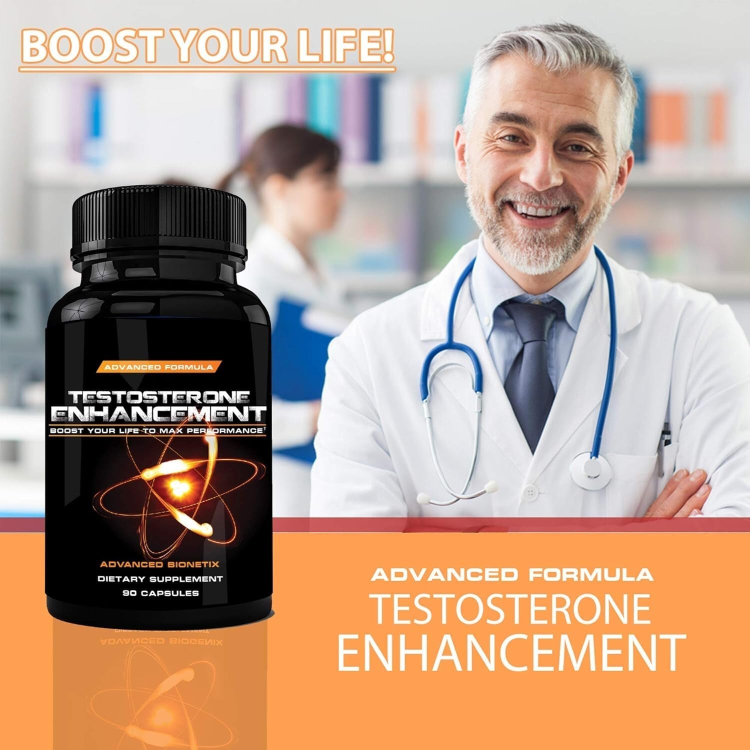 Testosterone Booster Male Enhancement for Men over the Age of 40* Increase Desire, Energy, Lean Muscle