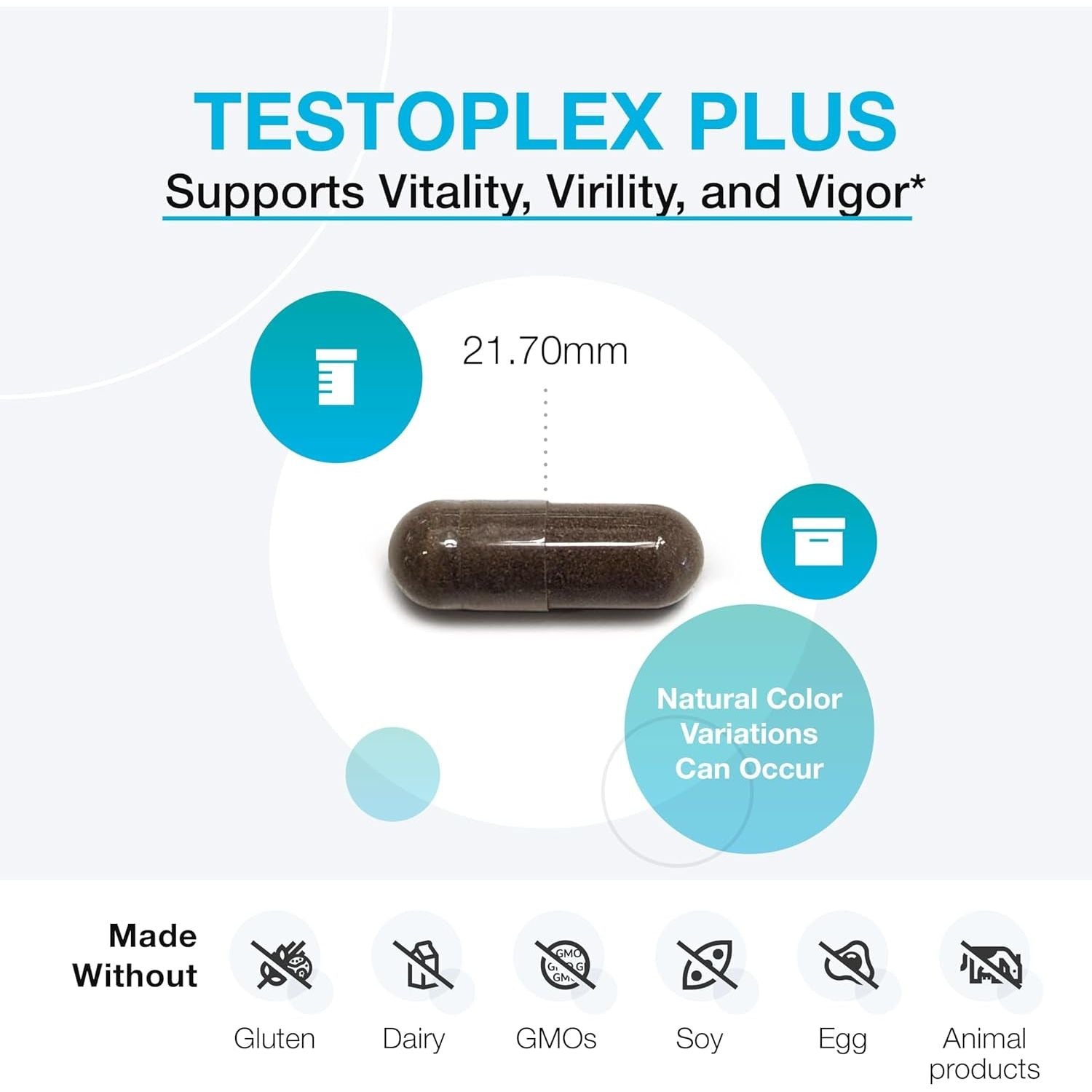 XYMOGEN Testoplex plus Testosterone Support for Men & Women (120 Capsules)