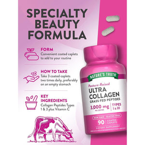 Nature'S Truth Collagen Peptides | 90 Caplets | Type 1 and 3 with Vitamin C