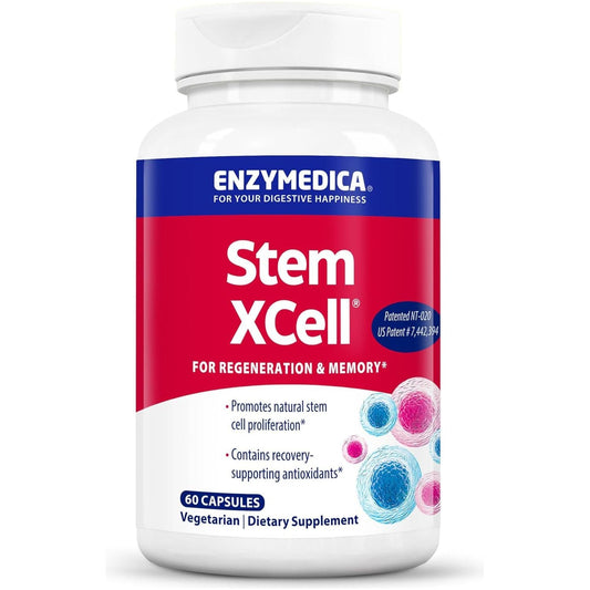 Enzymedica, Stem Xcell, Enzyme and Antioxidant Support for Brain and Cellular Health, 60 Capsules