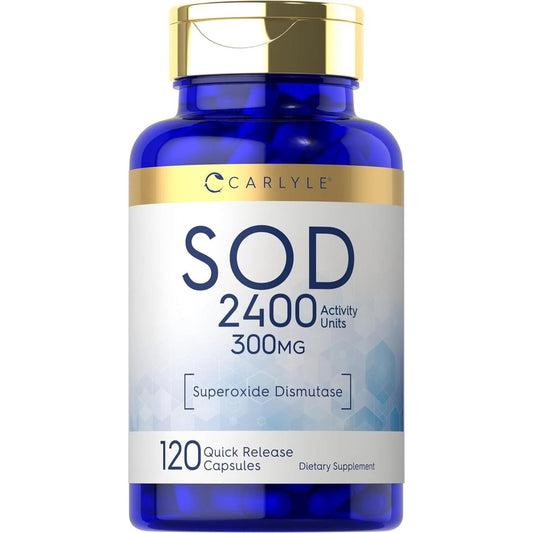 Carlyle S.O.D. Supplement Capsules | 300Mg | 120 Count | Superoxide Dismutase | Non-Gmo and Gluten Free