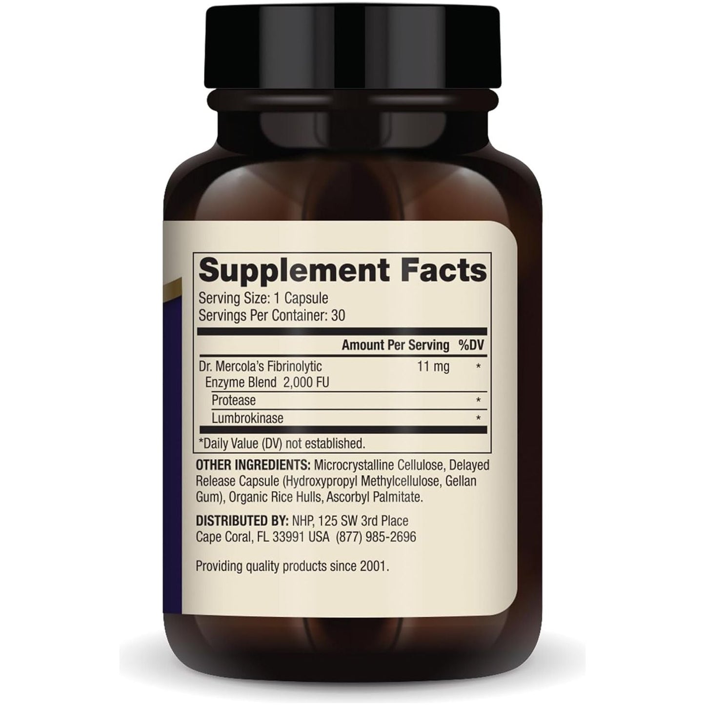 Dr. Mercola Lumbrokinase Enzymes Delayed Release, Supports Cognitive and Cardiovascular Health, 30 Servings