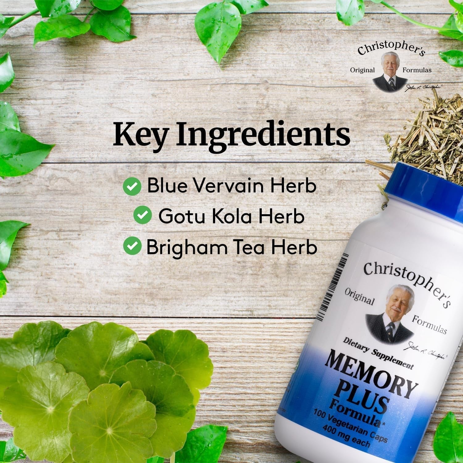Christopher'S Original Formulas Memory plus Herbal Blend Supports Cognitive Function, Energy, & Alertness