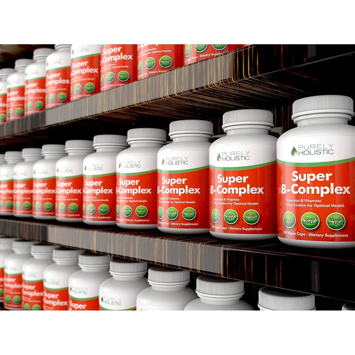 Vitamin B Complex - 8 Super B Complex Vitamins 180 Capsules - Made in the USA