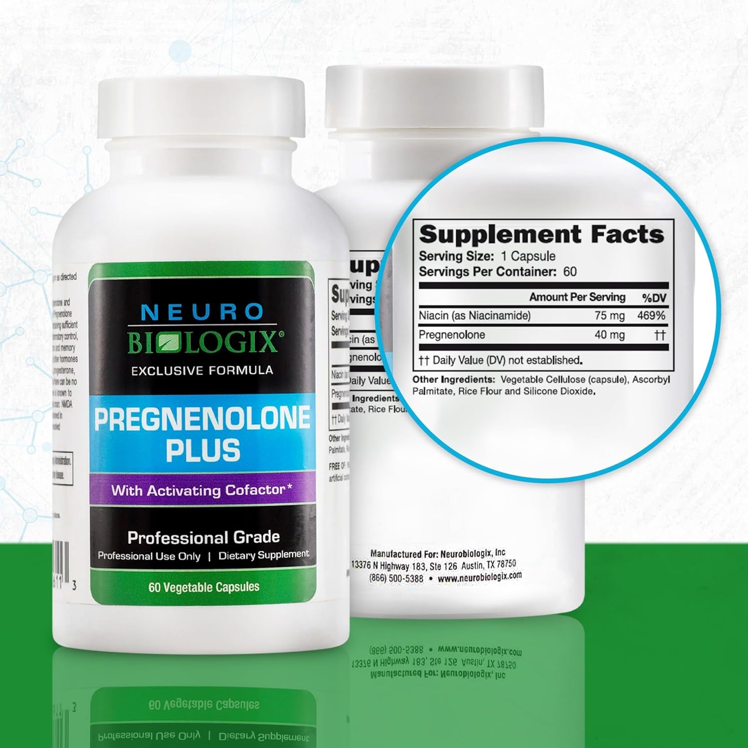 Pregnenolone plus Supplement for Women to Support Energy, Mood & Mental Clarity 60 Capsules