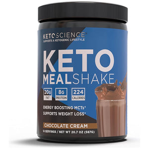 Keto Science Ketogenic Meal Shake Chocolate Supplement, (14 Servings), 20.49 Oz