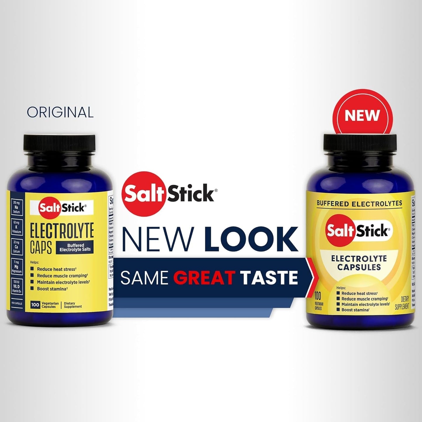 Saltstick Electrolyte Capsules with Vitamin D | Salt Pills with Electrolytes 100 Count