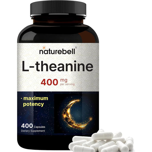 L-Theanine Supplement | Max Potency Relaxation & Focus Support (400Mg, 400 Capsules)
