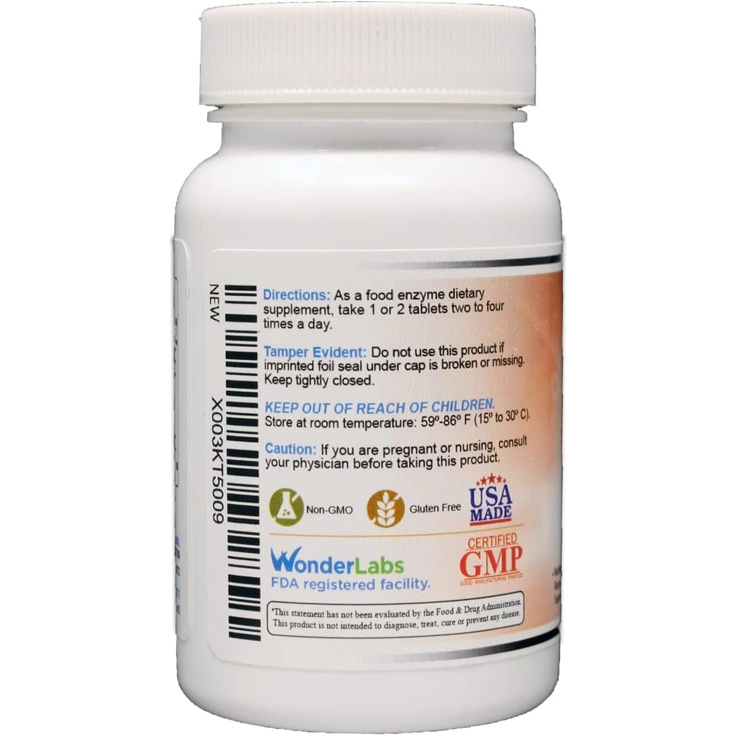 Proteolytic Enzymes | Bromelain Papain Pancreatin Trypsin 550 Mg Total with Standardized Amylase, Lipase, and Protease, 100 Tablets