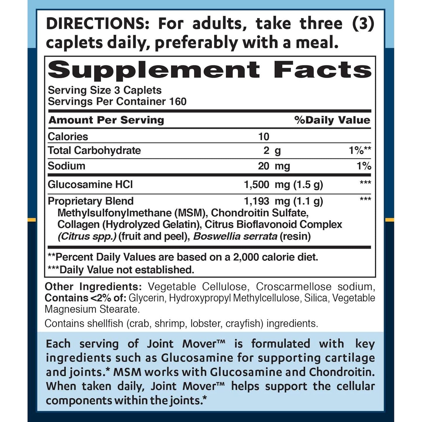 Vitamin World Double Strength Joint Mover | Joint Support Nutritional Supplement 480 Caplets