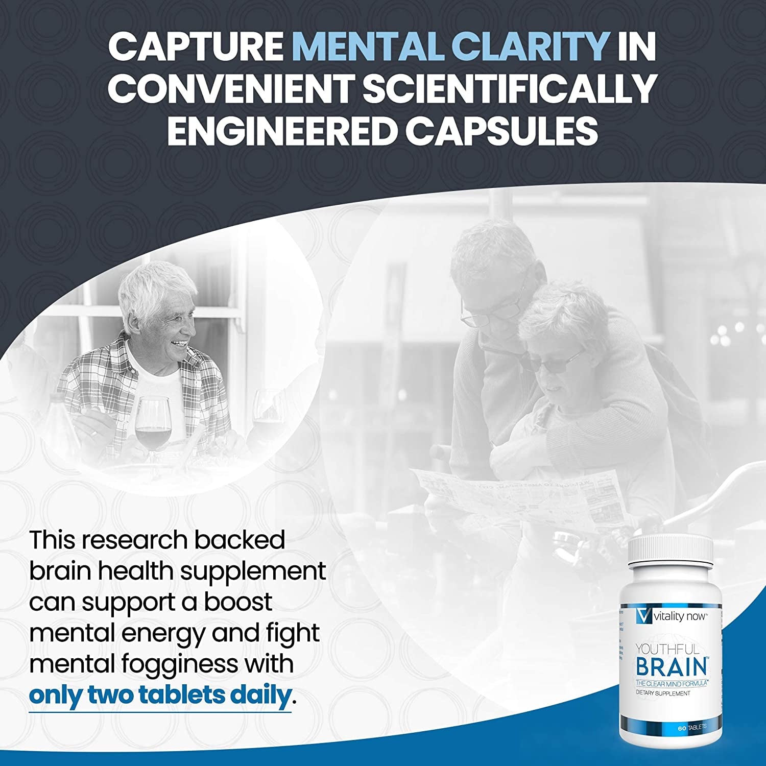 Youthful Brain | Memory & Brain Health Support Supplement - 30-Day Supply (60 Count)