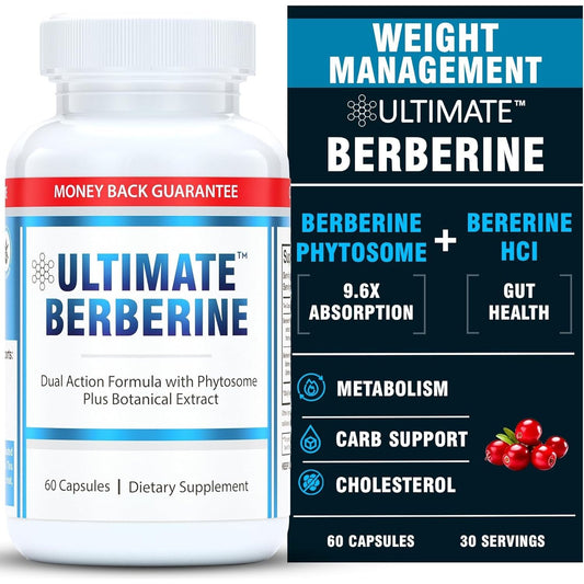 Ultimate Berberine Phytosome for Healthy Weight Management for Metabolism, Gut Health, Immunity & Cholesterol Support
