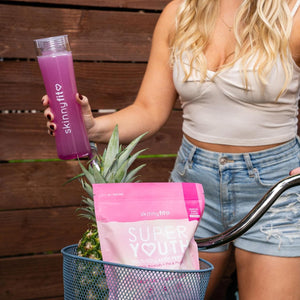 Skinnyfit Super Youth Tropical Punch Multi-Collagen Peptides + Probiotics, 30 Servings