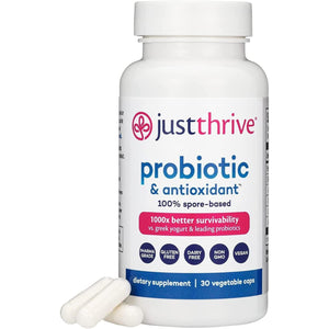 Just Thrive Probiotic & Antioxidant Supplement - Gluten Free, 30 Caps