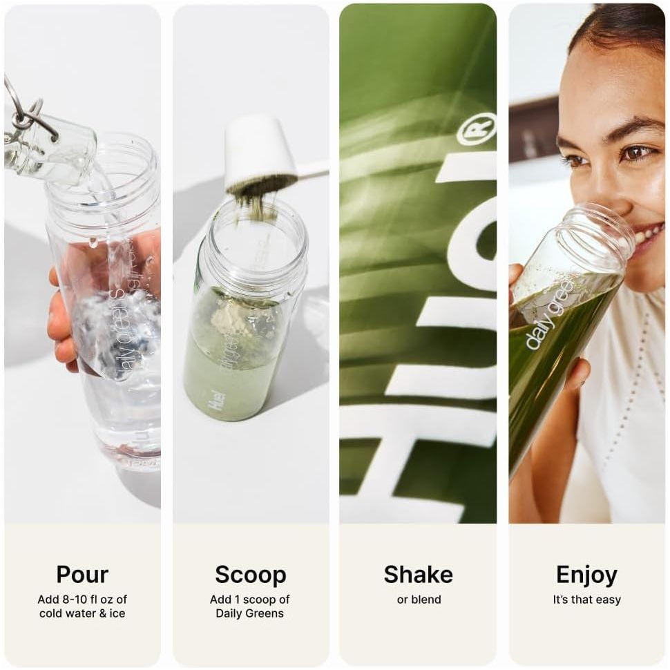 Huel Daily Greens | Superfood Greens Powder | 91 Vitamins, Minerals, and Wholefood-Sourced Ingredients 30 Servings