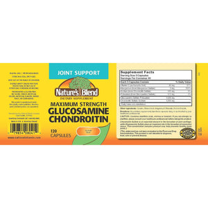 Glucosamine Chondroitin Maximum Strength 120 Capsules by Nature'S Blend