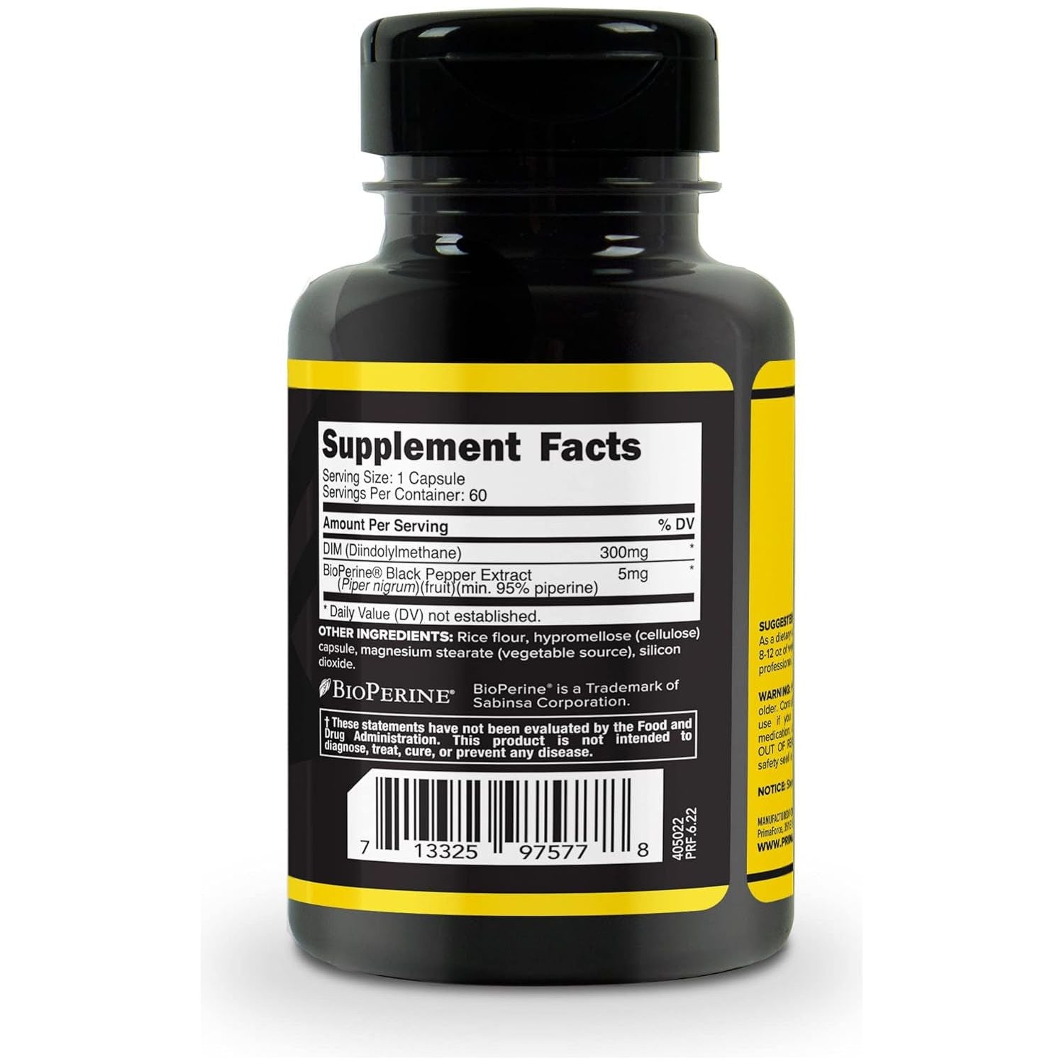 Primaforce DIM Supplement (Diindolylmethane) 300Mg, 60 Capsules