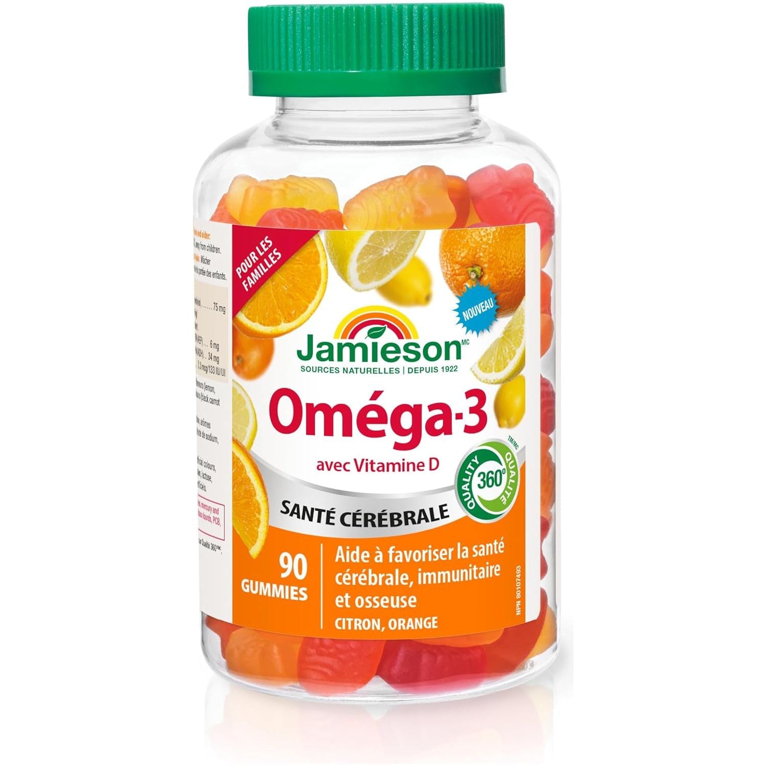 Jamieson Omega-3 Gummy NEW 90 Gummies