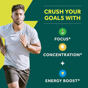 NEURIVA Brain + Energy Gummies, Nootropic Brain Supplements for Focus and Concentration 75 Count