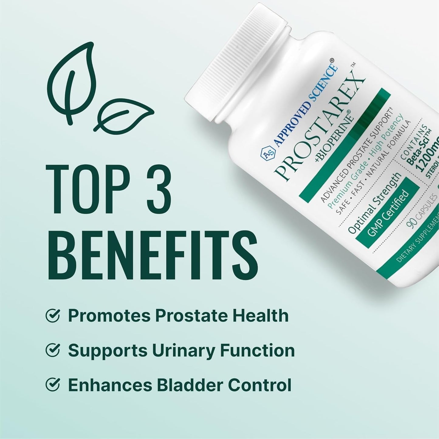 Approved Science Prostarex - Prostate Supplement - Saw Palmetto, 1200Mg Beta-Sitosterol, Bioperine - 90 Capsules