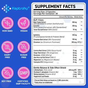  GLP1 Support for Immune, Energy, Digestion, Gut & Overall Health - 60 Capsules