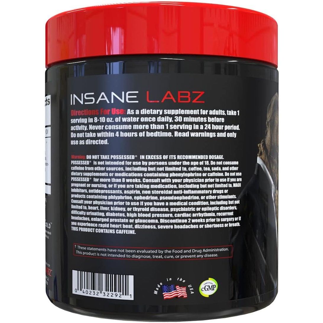 Insane Labz Possessed Low Stimulant Testosterone Boosting Pre Workout Powder, 30 Servings, Gummy Worm