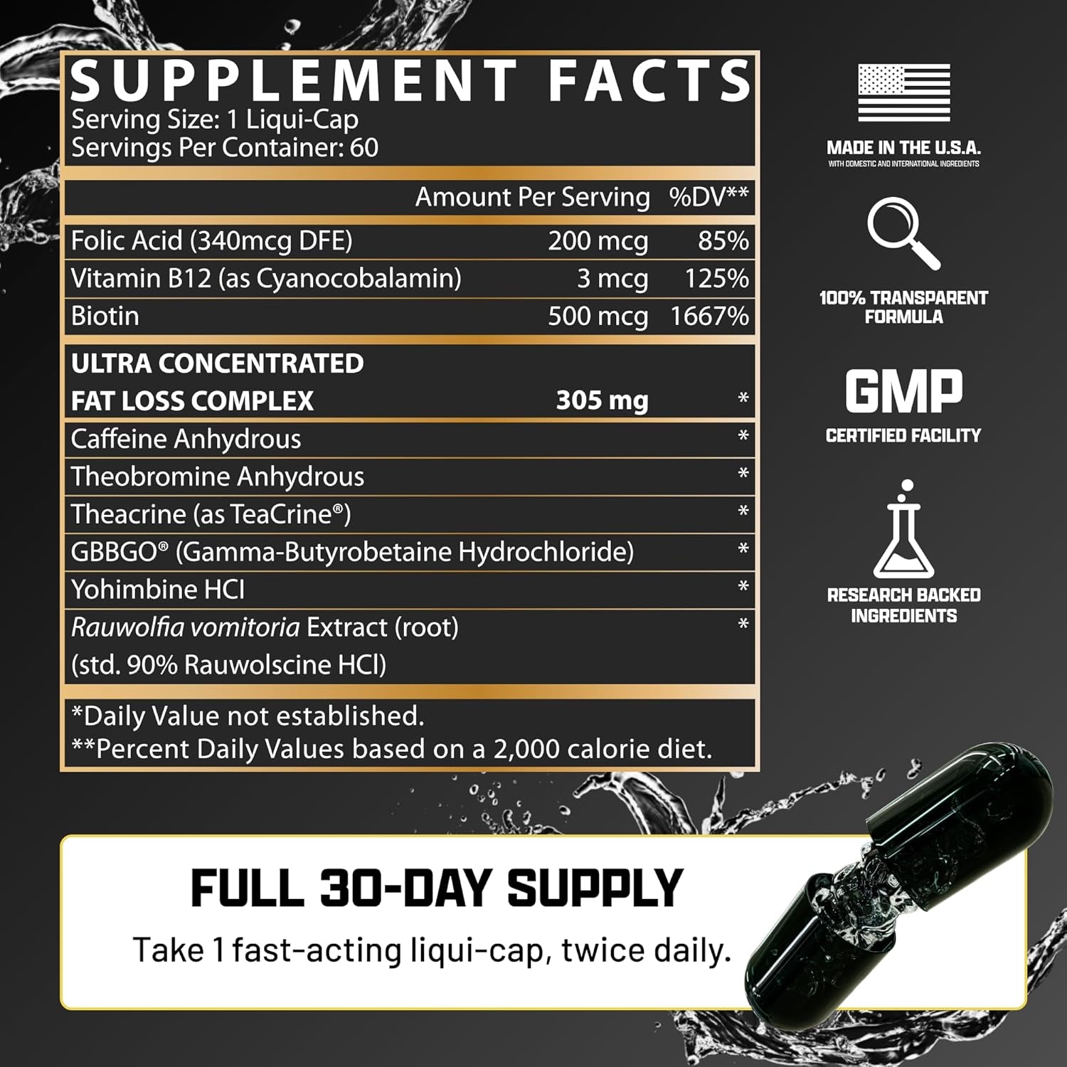 Nutrex Research Lipo-6 Black Hers Ultra Concentrate | Weight Loss Pills for Women (60 Pills)